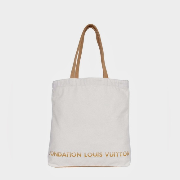 Louis Vuitton Limited Edition Fondation Tote Bag in Cream and Tan